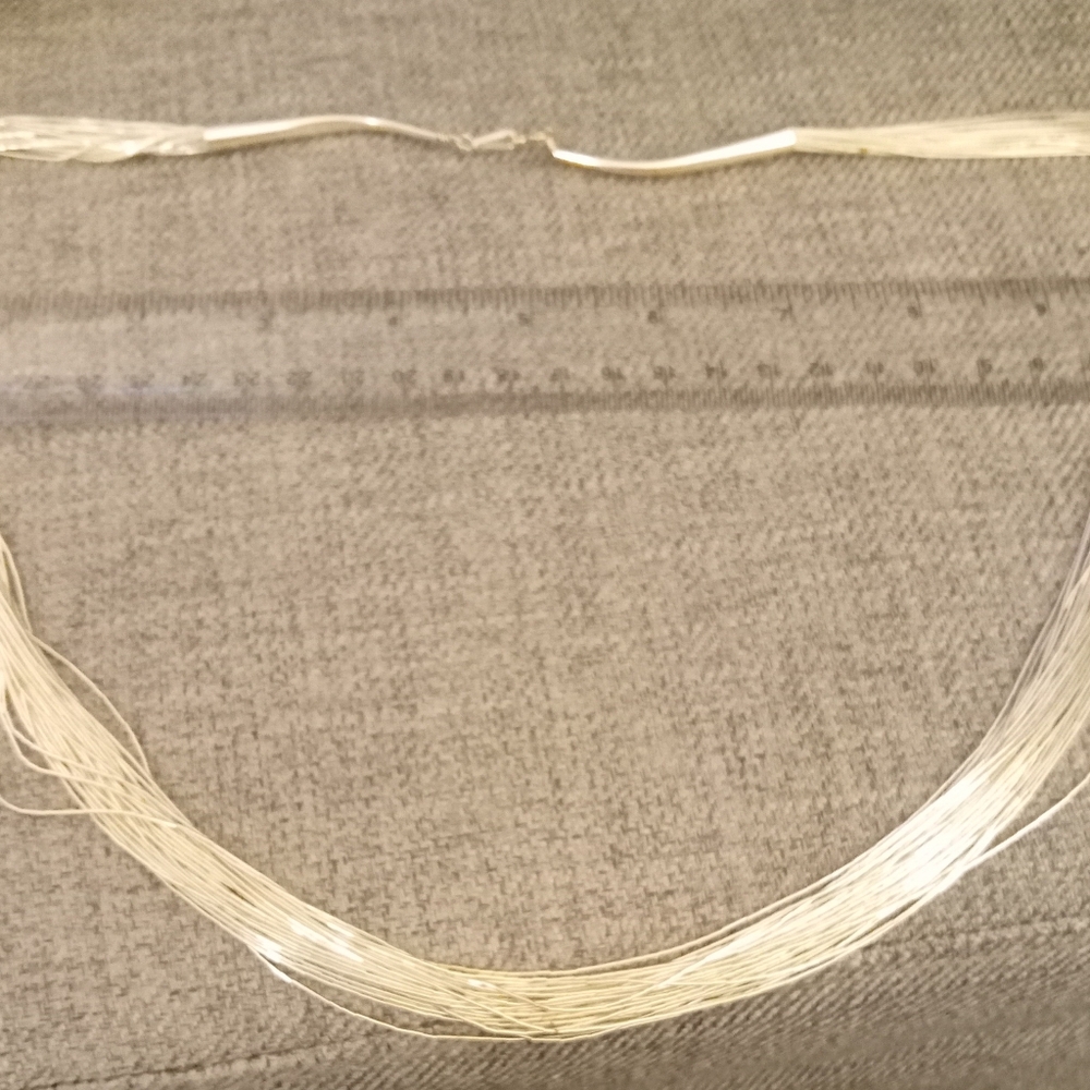 Elegant Silvertone "Liquid Silver" Necklace 1980s